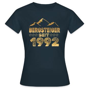 geboren 1992 - Frauen T-Shirt - Navy - Vorne - AI Model Female 172 dark (172cm)