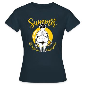 Été - T-shirt Femme - marine - Devant - AI Model Female 172 dark (172cm)