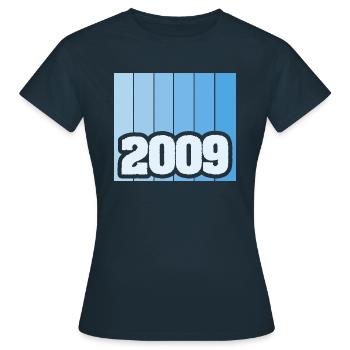 2009 2009 - Frauen T-Shirt - Navy - Vorne - AI Model Female 172 dark (172cm)