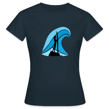 surfeur - T-shirt Femme - marine - Devant - AI Model Female 172 dark (172cm)