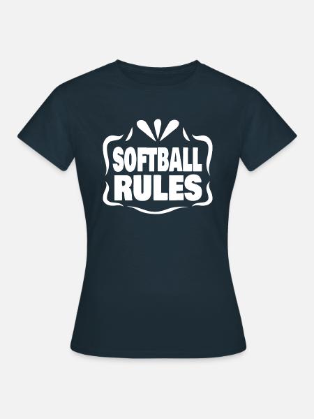 Perfect because Softball Rules - Frauen T-Shirt - Navy