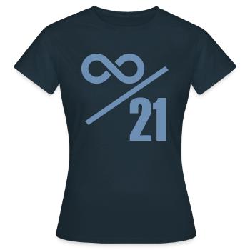 Bitcoin 21 Million Limit – Infinitely Valuable - Women's T-Shirt - navy - Front - AI Model Female 172 dark (172cm)