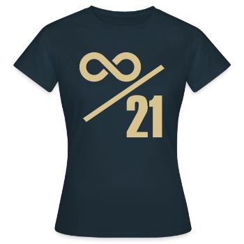 Bitcoin 21 Million Limit - Infinitely Valuable - Women's T-Shirt - navy - Front - AI Model Female 172 dark (172cm)