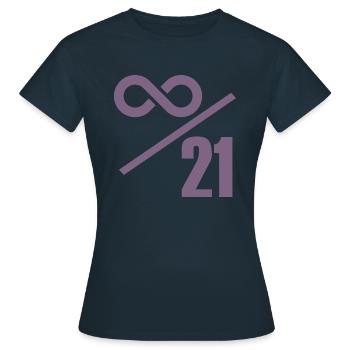 Bitcoin 21 Million Limit – Infinitely Valuable - Women's T-Shirt - navy - Front - AI Model Female 172 dark (172cm)