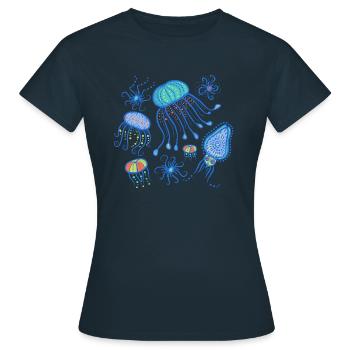 Mer colorée - T-shirt Femme - marine - Devant - AI Model Female 172 dark (172cm)