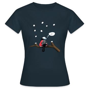 Oiseau mélancolique - T-shirt Femme - marine - Devant - AI Model Female 172 dark (172cm)