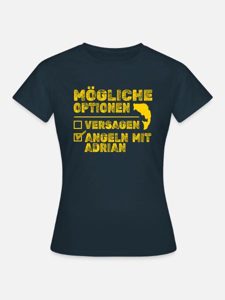 Angeln Fisch Adrian - Frauen T-Shirt - Navy