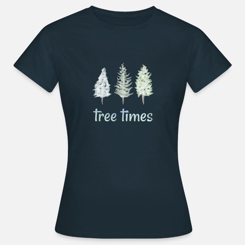 Tree Times - Women's T-Shirt - navy