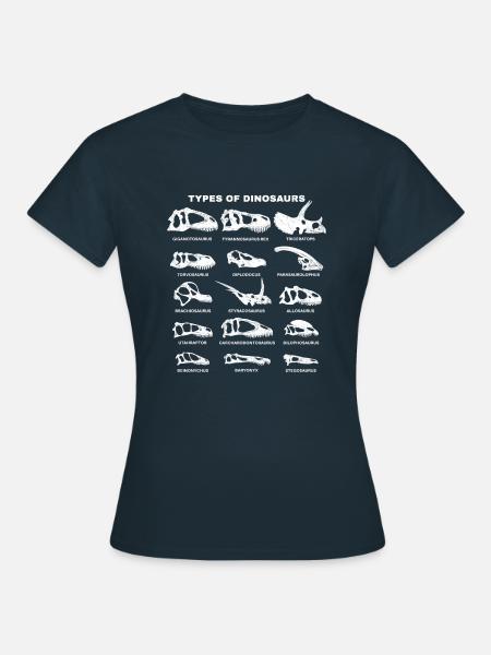Dinosaurierarten Types of Dinosaurs - Frauen T-Shirt - Navy