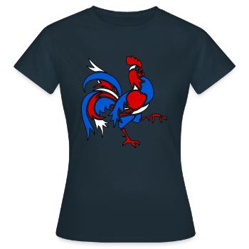 Le Coq - T-shirt Femme - marine - Devant - AI Model Female 172 dark (172cm)