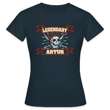 Artur - Frauen T-Shirt - Navy - Vorne - AI Model Female 172 dark (172cm)