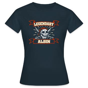 Tête de pirate Albin - T-shirt Femme - marine - Devant - AI Model Female 172 dark (172cm)