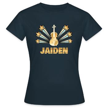 Bande Jaiden - T-shirt Femme - marine - Devant - AI Model Female 172 dark (172cm)