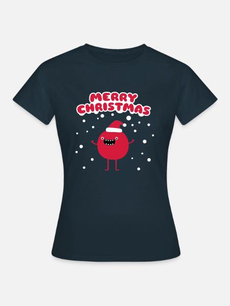 Funny Santa Claus - Merry Christmas - Women's T-Shirt - navy
