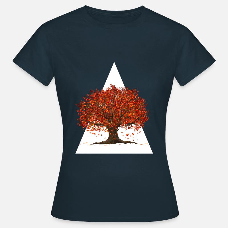 Red tree - Women's T-Shirt - navy