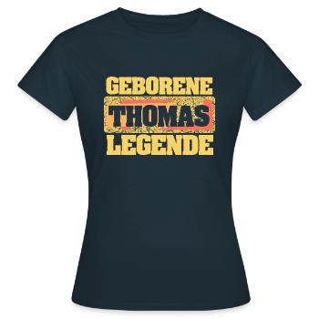 als Thomas - Frauen T-Shirt - Navy - Vorne - AI Model Female 172 dark (172cm)