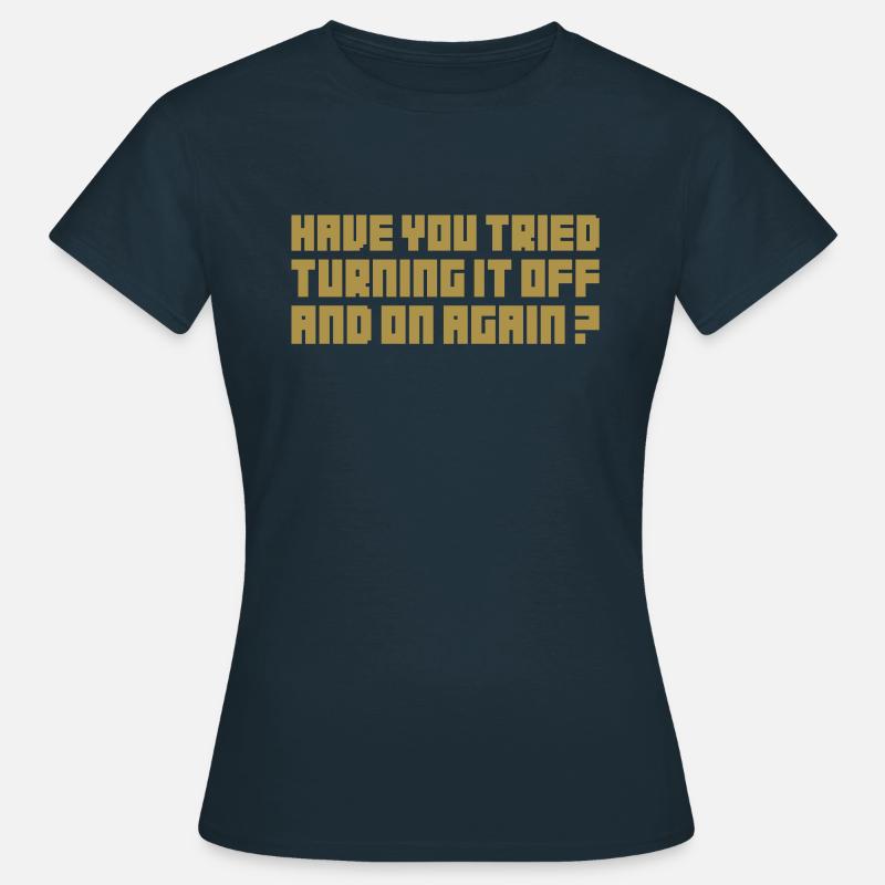 Turn it Off - Women's T-Shirt - navy