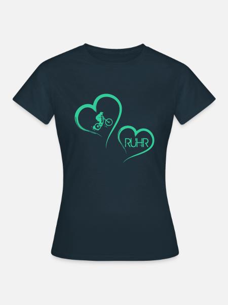 Ruhrherz - Frauen T-Shirt - Navy