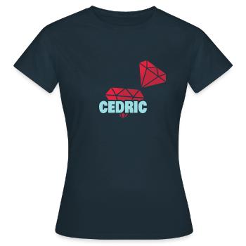 Diamant Cedric - Frauen T-Shirt - Navy - Vorne - AI Model Female 172 dark (172cm)