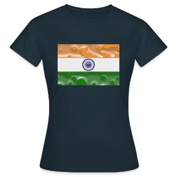 Inde - T-shirt Femme - marine - Devant - AI Model Female 172 dark (172cm)