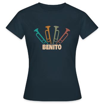 Wind instrument Benito - Women's T-Shirt - navy - Front - AI Model Female 172 dark (172cm)