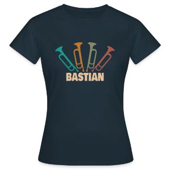Instrument à vent Bastian - T-shirt Femme - marine - Devant - AI Model Female 172 dark (172cm)
