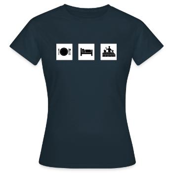 Iconographie de la Vie Quotidienne - T-shirt Femme - marine - Devant - AI Model Female 172 dark (172cm)