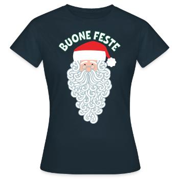 Buone Feste - Frauen T-Shirt - Navy - Vorne - AI Model Female 172 dark (172cm)