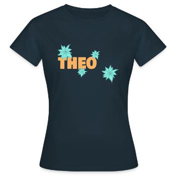 Edelweiß Theo - Frauen T-Shirt - Navy - Vorne - AI Model Female 172 dark (172cm)