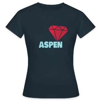 Kostbar Aspen - Frauen T-Shirt - Navy - Vorne - AI Model Female 172 dark (172cm)