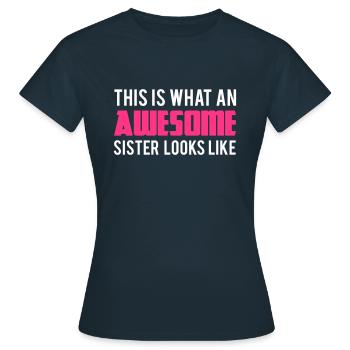 Sister - T-shirt Femme - marine - Devant - AI Model Female 172 dark (172cm)