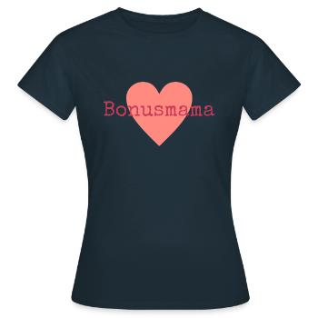 Bonusmama - Frauen T-Shirt - Navy - Vorne - AI Model Female 172 dark (172cm)