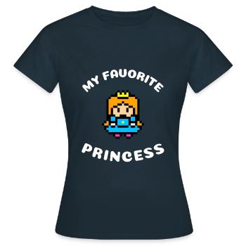 Ma princesse préférée | Cadeau princesse royale - T-shirt Femme - marine - Devant - AI Model Female 172 dark (172cm)
