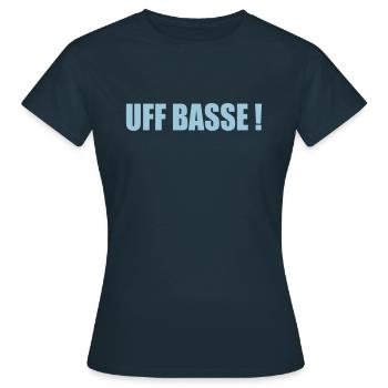 UFFBASSE - T-shirt Femme - marine - Devant - AI Model Female 172 dark (172cm)