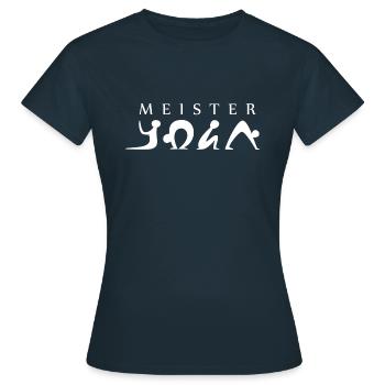 Maître Yoga - Maître de Yoga - Yogini - Yogi - T-shirt Femme - marine - Devant - AI Model Female 172 dark (172cm)
