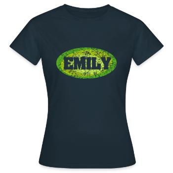 Emily - Frauen T-Shirt - Navy - Vorne - AI Model Female 172 dark (172cm)