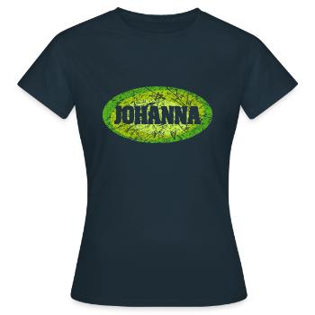 Rétro Johanna - T-shirt Femme - marine - Devant - AI Model Female 172 dark (172cm)