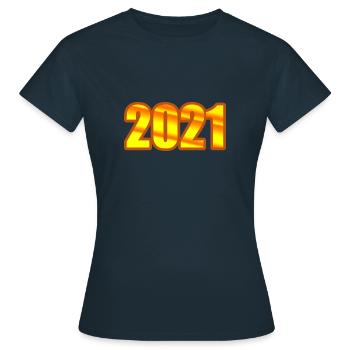 Année 2021 - T-shirt Femme - marine - Devant - AI Model Female 172 dark (172cm)