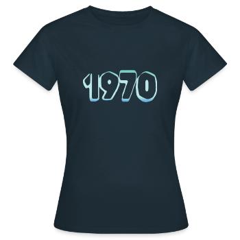 Eisberg 1970 - Frauen T-Shirt - Navy - Vorne - AI Model Female 172 dark (172cm)