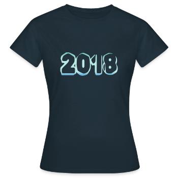 Eisberg 2018 - Frauen T-Shirt - Navy - Vorne - AI Model Female 172 dark (172cm)