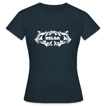 Nom au look vintage Helga - T-shirt Femme - marine - Devant - AI Model Female 172 dark (172cm)