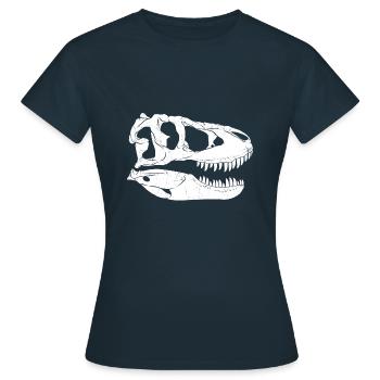 Fossile de Tarbosaurus - T-shirt Femme - marine - Devant - AI Model Female 172 dark (172cm)
