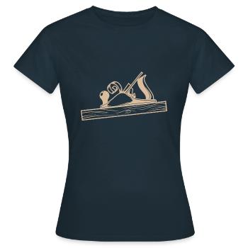 Schreiner Hobel Design - Frauen T-Shirt - Navy - Vorne - AI Model Female 172 dark (172cm)