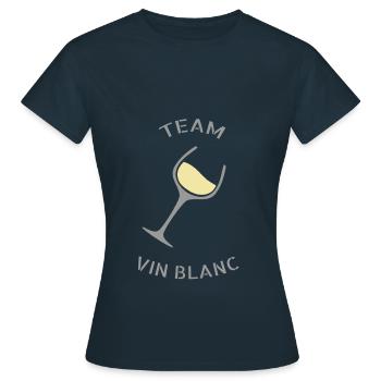 Team Vin Blanc - T-shirt - T-shirt Femme - marine - Devant - AI Model Female 172 dark (172cm)