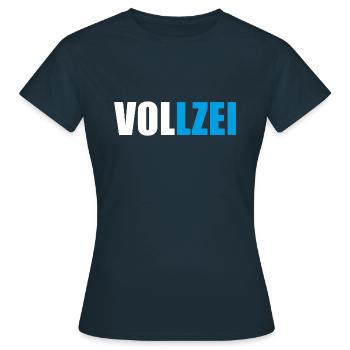 VOLLZEI - Frauen T-Shirt - Navy - Vorne - AI Model Female 172 dark (172cm)