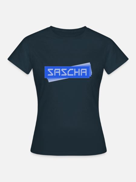Namensschild SASCHA Sascha - Frauen T-Shirt - Navy