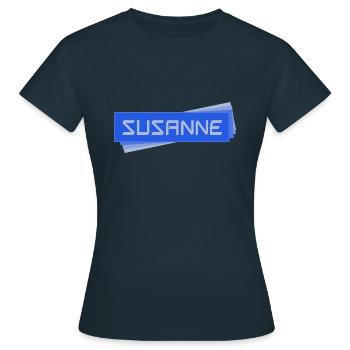 Cadeau pour Susanne - T-shirt Femme - marine - Devant - AI Model Female 172 dark (172cm)