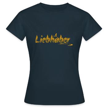 Geschenkidee Liebhaber - Frauen T-Shirt - Navy - Vorne - AI Model Female 172 dark (172cm)