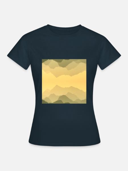 Bunte Berge - Frauen T-Shirt - Navy