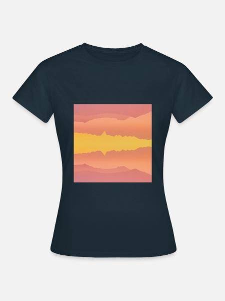 Bunte Berge - Frauen T-Shirt - Navy